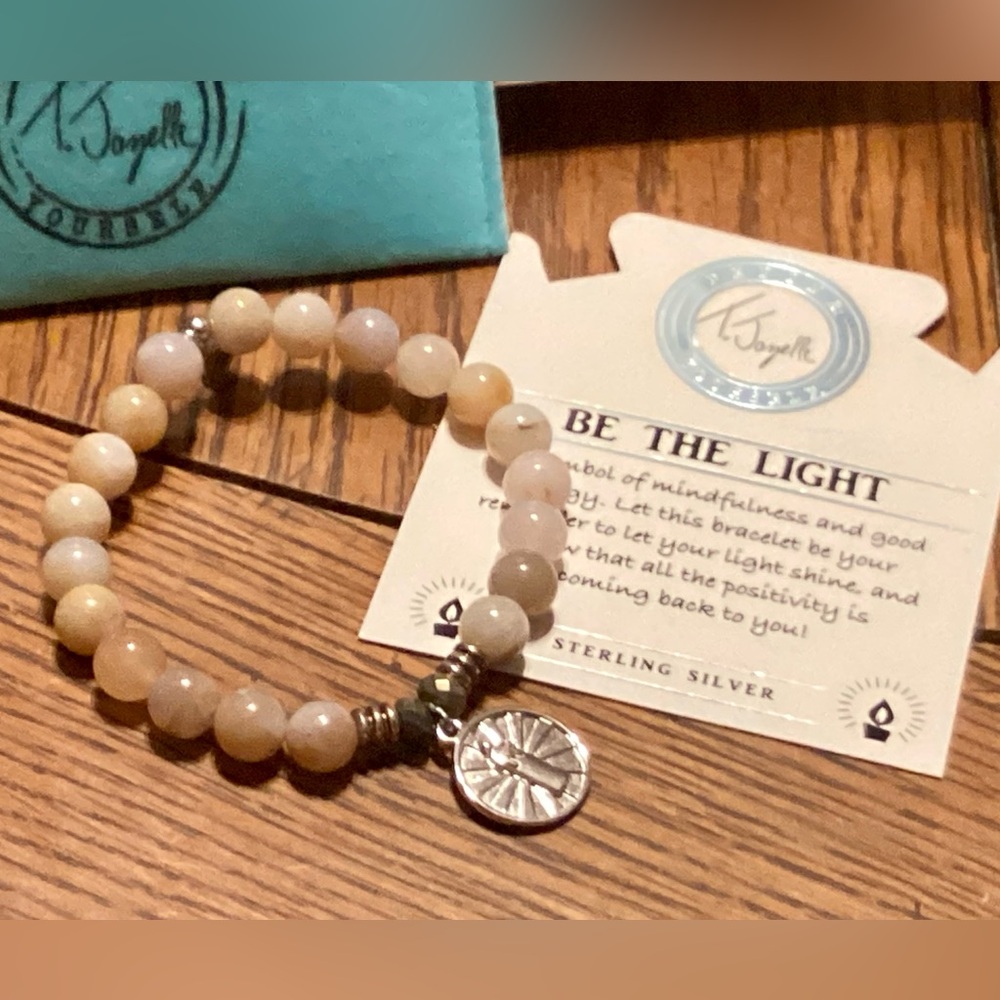 T. Jazelle Bracelet BE THE LIGHT Sterling NEW in Pouch